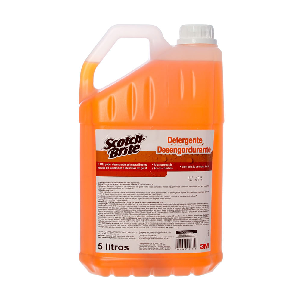 Detergente Desincrustante 5 Litros Scotch Brite 3m Cepel Detergente Desincrustante 5 Litros Scotch Brite 3m Cepel
