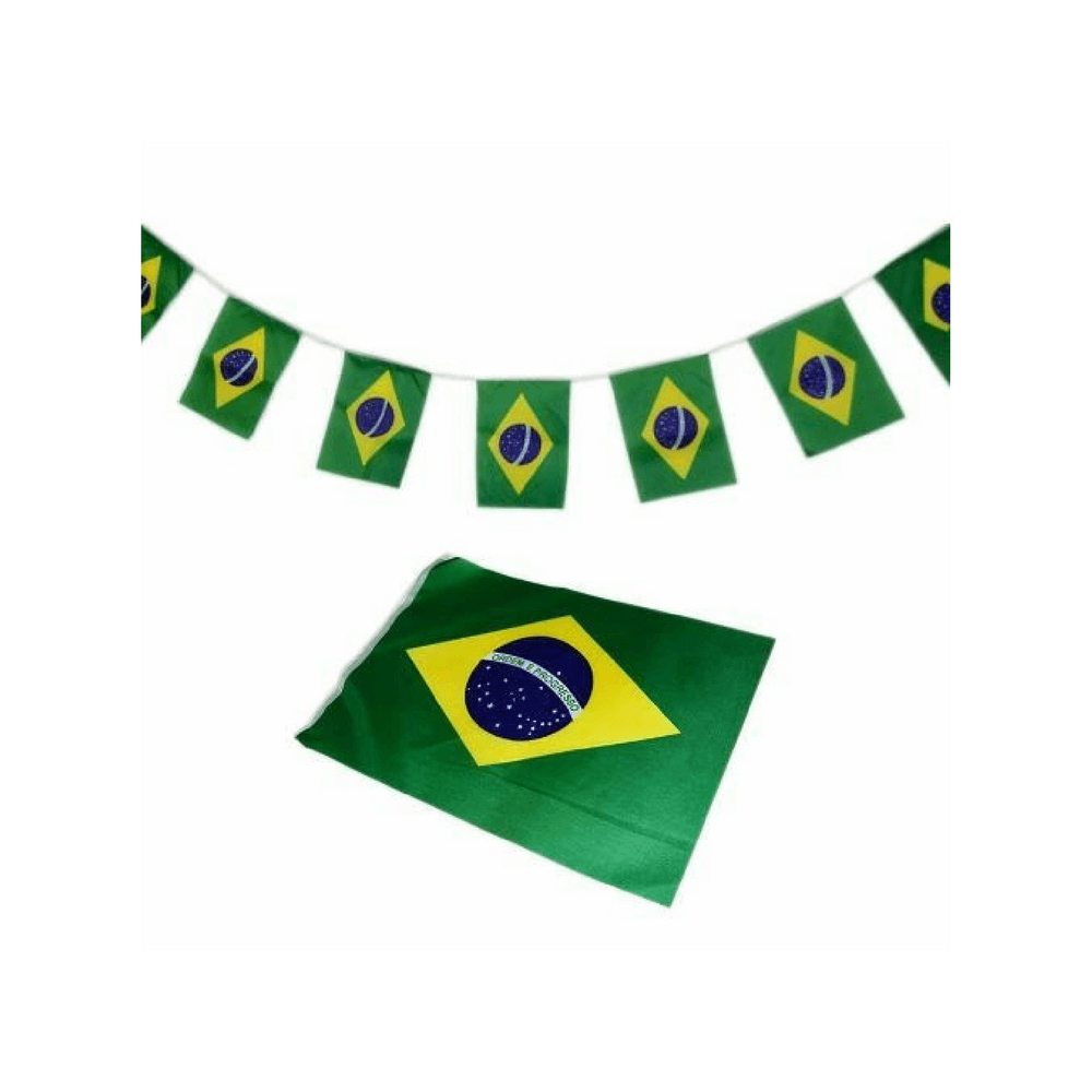 Kit Bandeira do Brasil Tecido 30x20cm com 20 unidades - CEPEL MOBILE